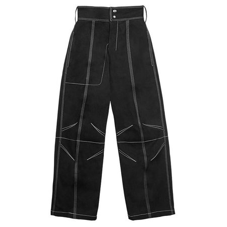 A17 black cotton drill trousers