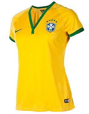 Camisa do Brasil Amarela Nike Torcedora 2014 s/n° Feminina