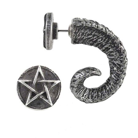 Amazon.com: Magic Ram's Horn Faux Ear Stretcher Earring by Alchemy Gothic: Jewelry