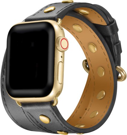 The Posh Tech Leather Wrap Strap for Apple Watch(R)