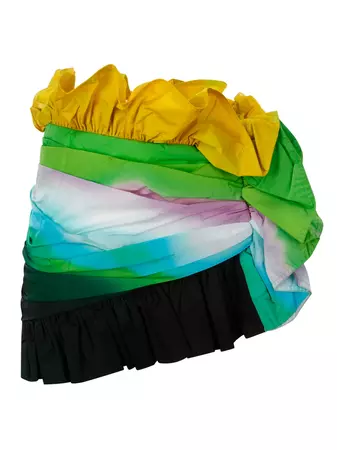 Area Asymmetric Ruffled Mini Skirt – Cettire