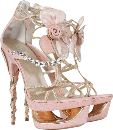 Pink Sequin Heels