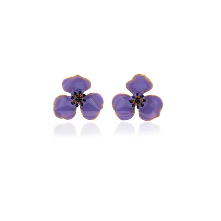 Milou Jewelry Light Purple Bloom Flower Earrings