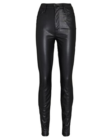 MOTHER The Super Swooner Faux Leather Jeans | INTERMIX®