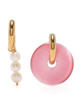 Timeless Pearly Pink donut-and-pearl earrings - FARFETCH