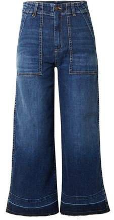 Lou Cropped High-rise Wide-leg Jeans