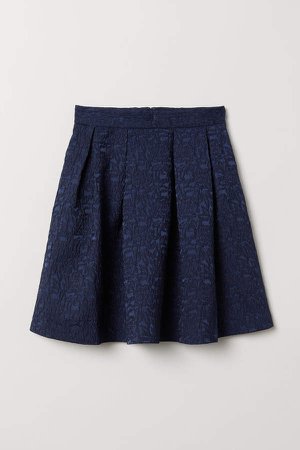 Jacquard-weave Skirt - Blue