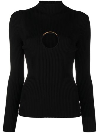 Versace cut-out Detail ribbed-knit Jumper - Farfetch