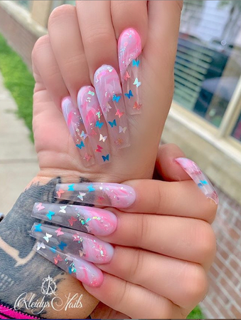 Long Butterfly Nails