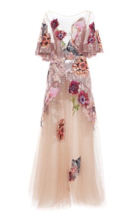 Petal Sequined Embroidered Tulle Gown by Temperley London | Moda Operandi