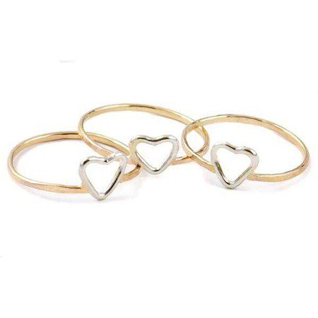 Rings | Shop Women's Gold Sterling Silver Round Ring at Fashiontage | AGA226GF/SS5