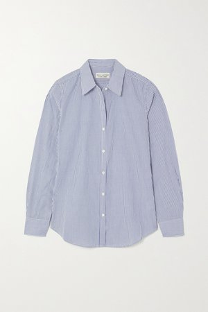 Blue Libby striped cotton-poplin shirt | Nili Lotan | NET-A-PORTER