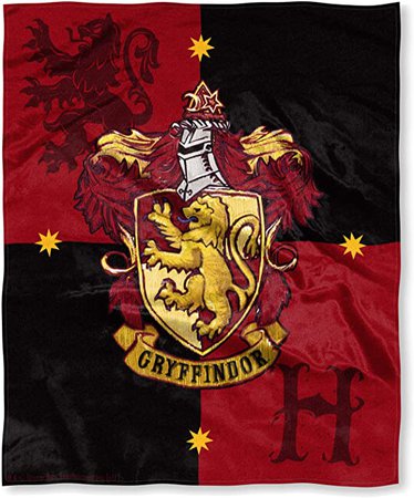 Amazon.com: Northwest Harry Potter House Crests Silk Touch Throw 50" x 60"- Gryffindor: Home & Kitchen