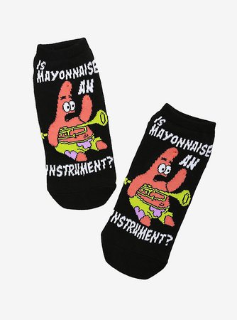 SpongeBob SquarePants Patrick Instrument No-Show Socks