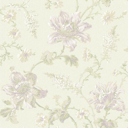 York Wallcoverings Sapphire Oasis Pearl/Amethyst Floral Wallpaper | The Home Depot Canada