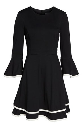 Eliza J Bell Sleeve Fit & Flare Dress (Regular & Petite) | Nordstrom