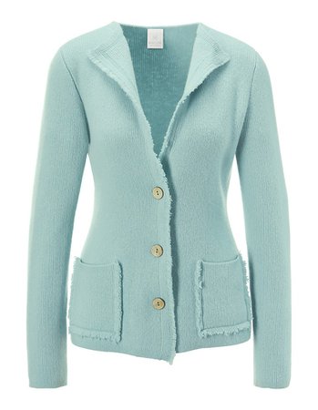 Knitted blazer, ice water blue, blue | MADELEINE Fashion