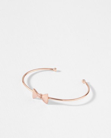 Small tux bow cuff - Rose Gold | Jewellery | Ted Baker UK