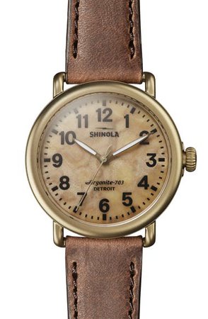 Shinola Runwell Leather Strap Watch, 41mm | Nordstrom