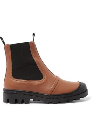 Loewe | Rubber-trimmed leather Chelsea boots | NET-A-PORTER.COM