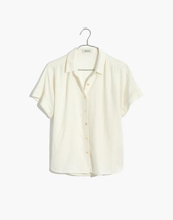 Linen-Blend Hilltop Shirt white