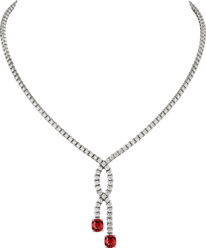 red cartier dia necklace