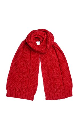 red knit scarf