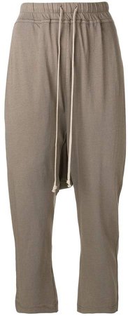 cropped drop crotch trousers