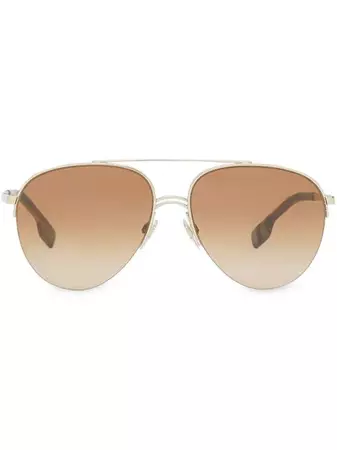 Burberry Top Bar aviator-style Sunglasses - Farfetch
