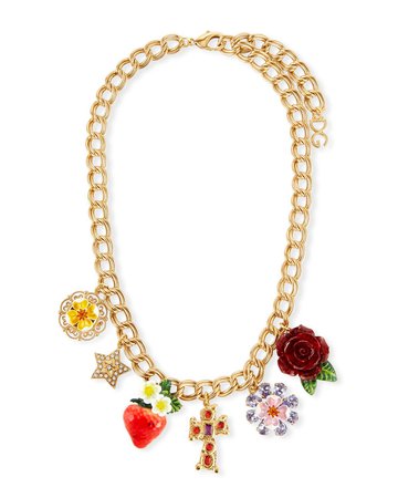 Dolce & Gabbana Crystal Charm Necklace