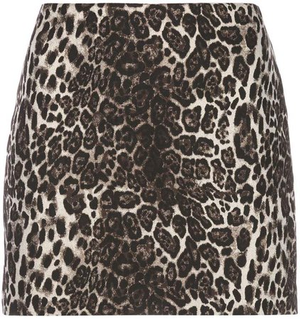 Alice+Olivia Elana leopard mini skirt