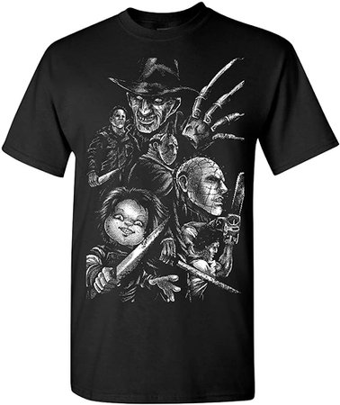 Amazon.com: Classic Horror Movie Images Men's T-Shirt - Small Black (ATA097): Clothing