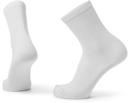 REI Co-op COOLMAX EcoMade Liner Crew Socks White M