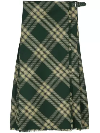 Burberry pleat-detail Wool Skirt - Farfetch