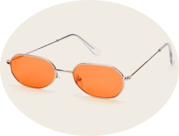 orange small hippie sunglasses