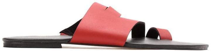 Mara Mac leather flat sandals
