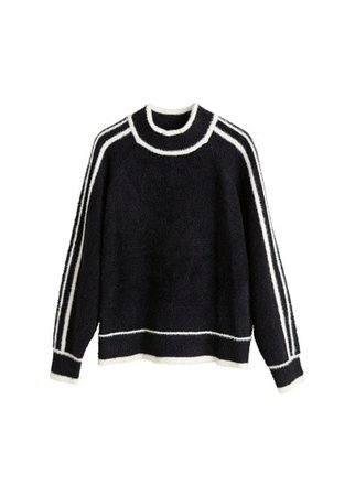 MANGO Contrasting stripes sweater