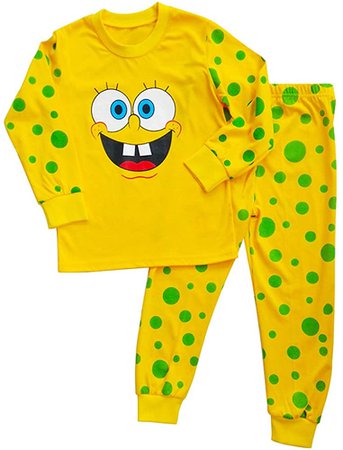 Amazon.com: Boys Fall/Winter Spongebob Squarepants Nightgown Sleep Pants Pajama Sets (5y) Yellow: Clothing