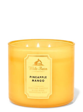 Pineapple Mango 3-Wick Candle - White Barn | Bath & Body Works