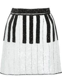 black white glitter skirt
