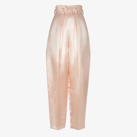 Trousers - Pink satin trousers | Fendi