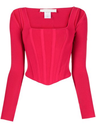 Shop Dion Lee Pointelle corset top with Express Delivery - FARFETCH