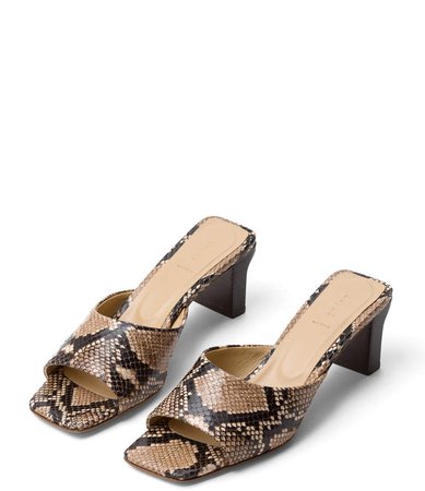 Aeyde Katti Snake-Effect Leather Sandals