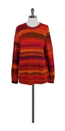Trina Turk Pink Orange Brown Striped Multicolor Sweater - Tradesy