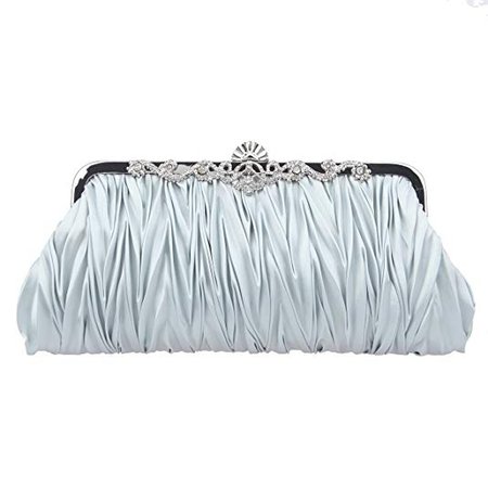 Amazon.com: Fawziya Satin Pleated Clutch Purses For Women Evening Clutches For Wedding And Party-Silver: Gateway