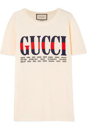 Gucci | Printed cotton-jersey T-shirt | NET-A-PORTER.COM