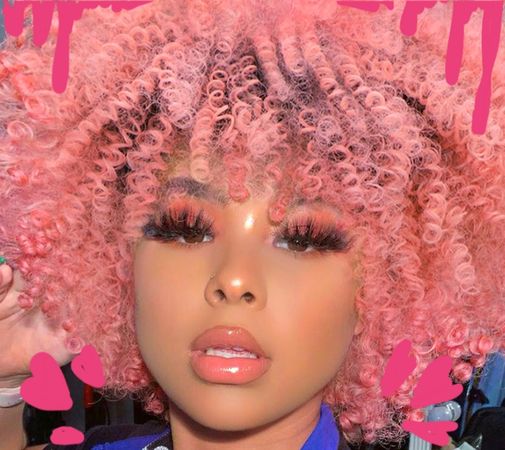 pink afro