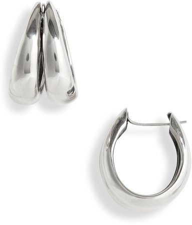 Large 1930 Double Hoop Earrings