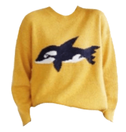 yellow whale sweater