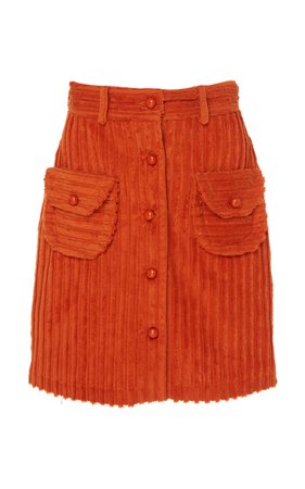 Cozy Cords Button-Front Skirt by Anna Sui | Moda Operandi